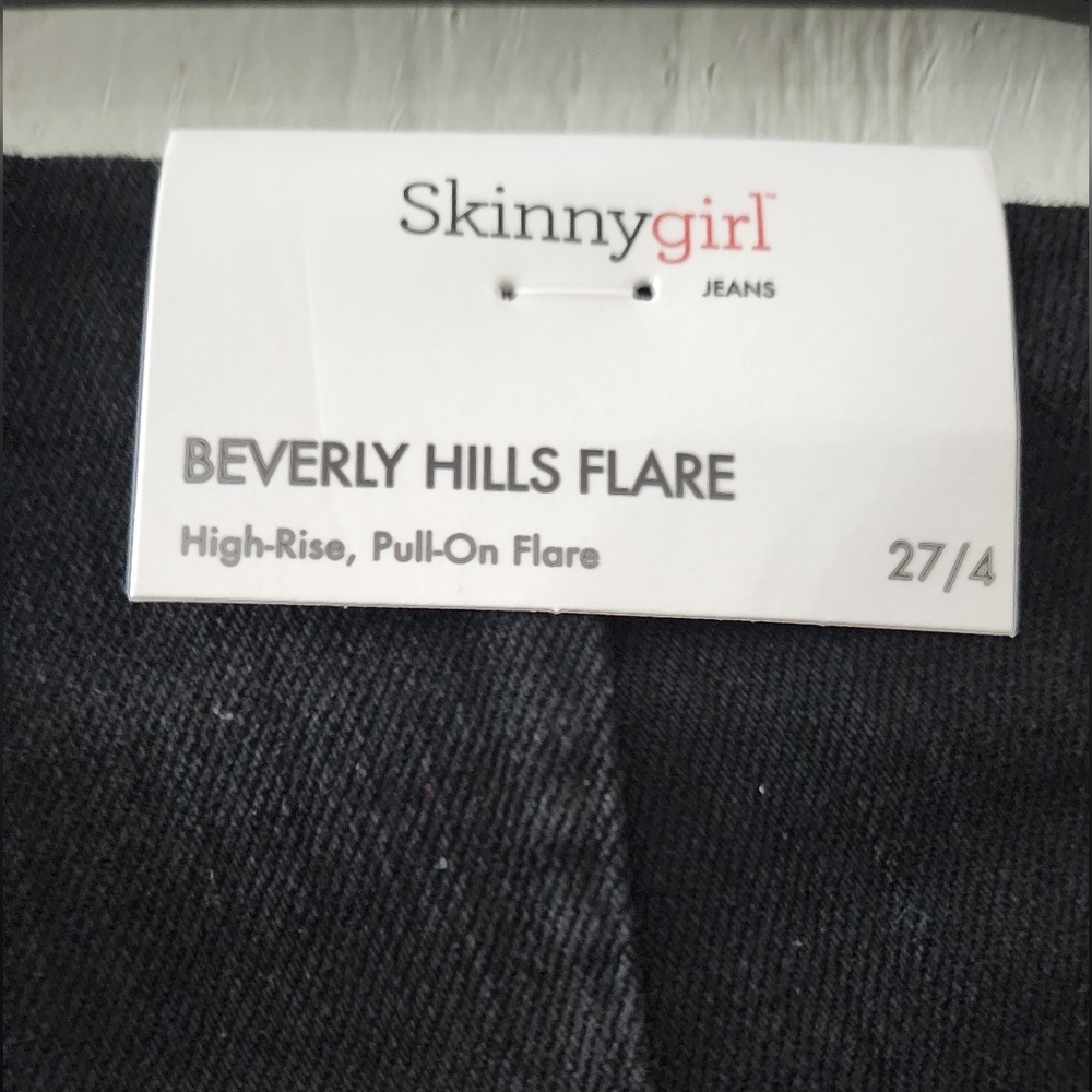 SkinnyGirl High Rise Beverly Hills pull on Flare pants black - Picture 4 of 8